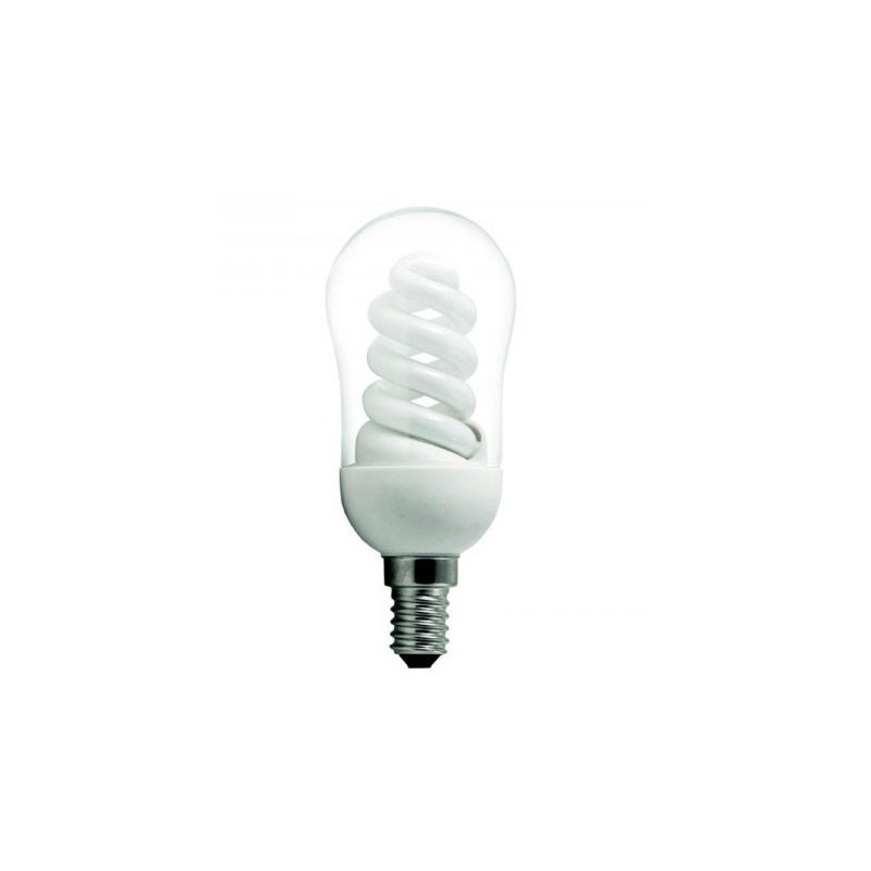 Świetlówka energooszczędna 9W E14 mały gwint - w szklanej bańce (PEAR - KOBI)
