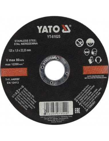 Tarcza do cięcia stali i metalu 125mm 1.0mm YATO YT-61025