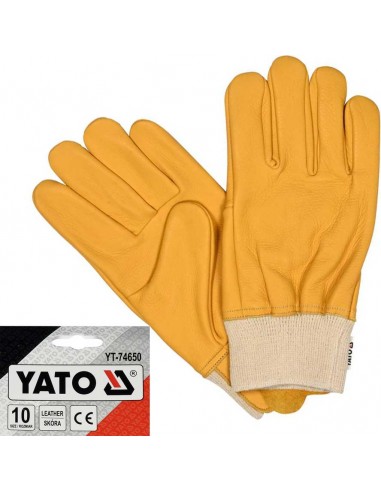 Rękawice ochronne skórzane rozmiar 10 YATO YT-74650
