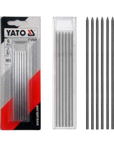 Komplet 6 szt. rysików do ołówka automatycznego YT-69290 YATO YT-69291